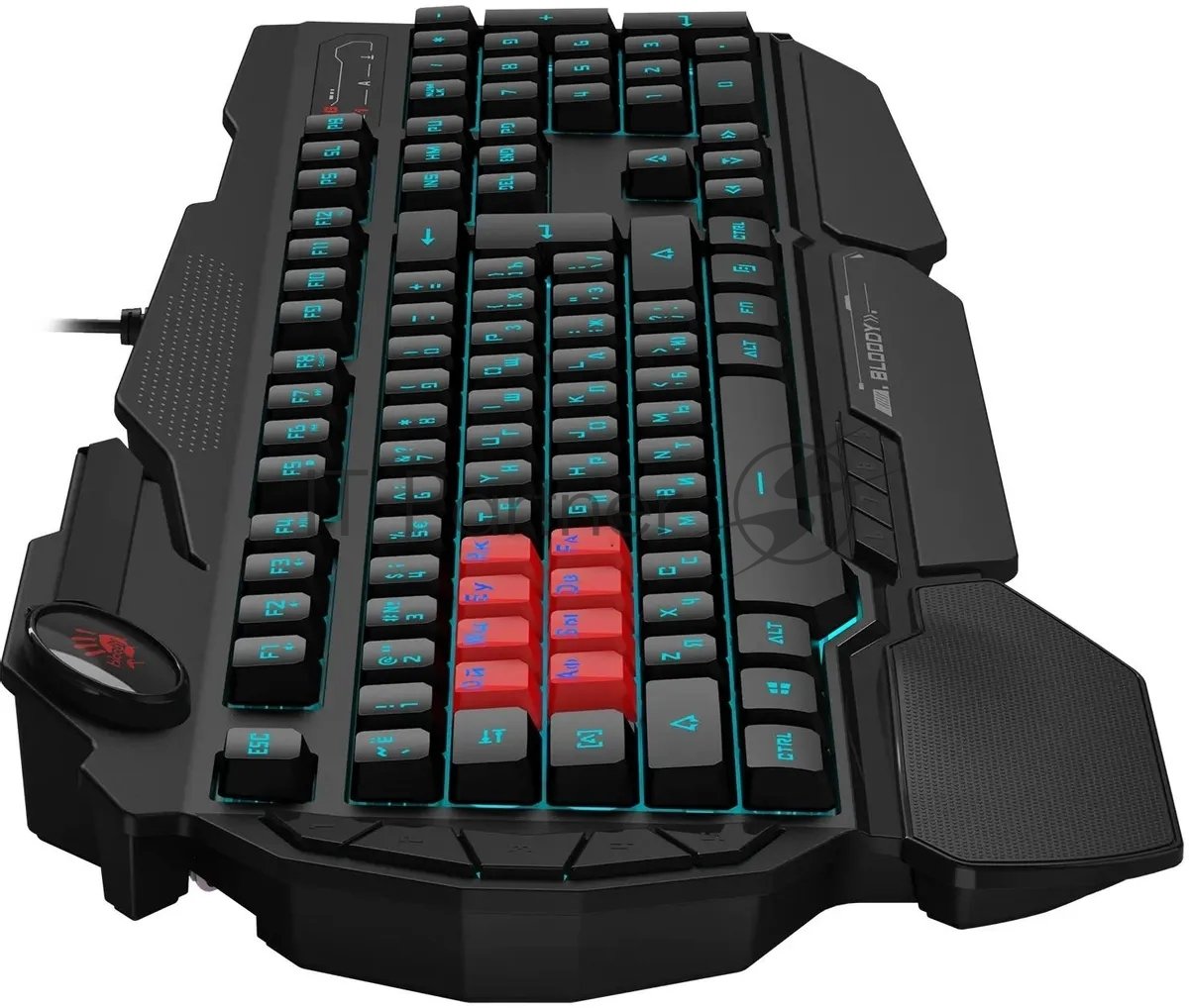 Клавиатура A4Tech Bloody B318 черный USB Multimedia Gamer LED (подставка для запястий)