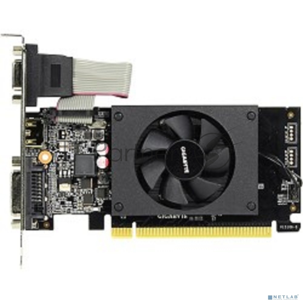 Видеокарта Gigabyte GeForce GT 710, 2 GB DDR3, 64 bit, HDMI, DVI-D, VGA, GPU 954 MHz