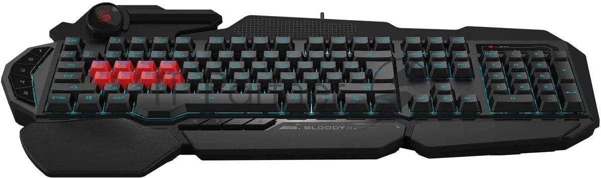 Клавиатура A4Tech Bloody B318 черный USB Multimedia Gamer LED (подставка для запястий)
