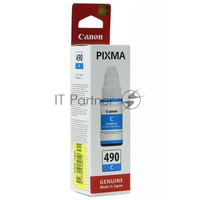 Чернила Canon GI-490C 0664C001 голубой (70 мл) для Canon Pixma G1400/2400/3400