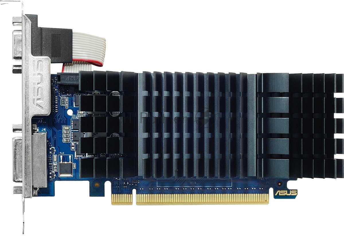 Видеокарта Asus NVIDIA - GeForce GT 730, PCI-E 2.0 16x, GDDR5 2GB 64bit, 1x VGA, 1x DVI-D, 1x HDMI, 25Вт, 165мм, Low Profile, 90YV06N2-M0NA00