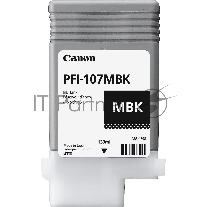 Картридж струйный Canon PFI-107MBK (6704B001) черный матовый (130 мл) для Canon iP F680/685/780/785