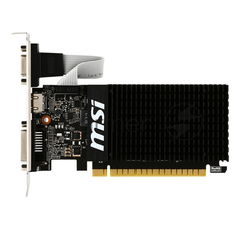 Видеокарта MSI GeForce GT 710, 2 GB DDR3, 64 bit, HDMI, DVI-D, VGA, GPU 954 MHz