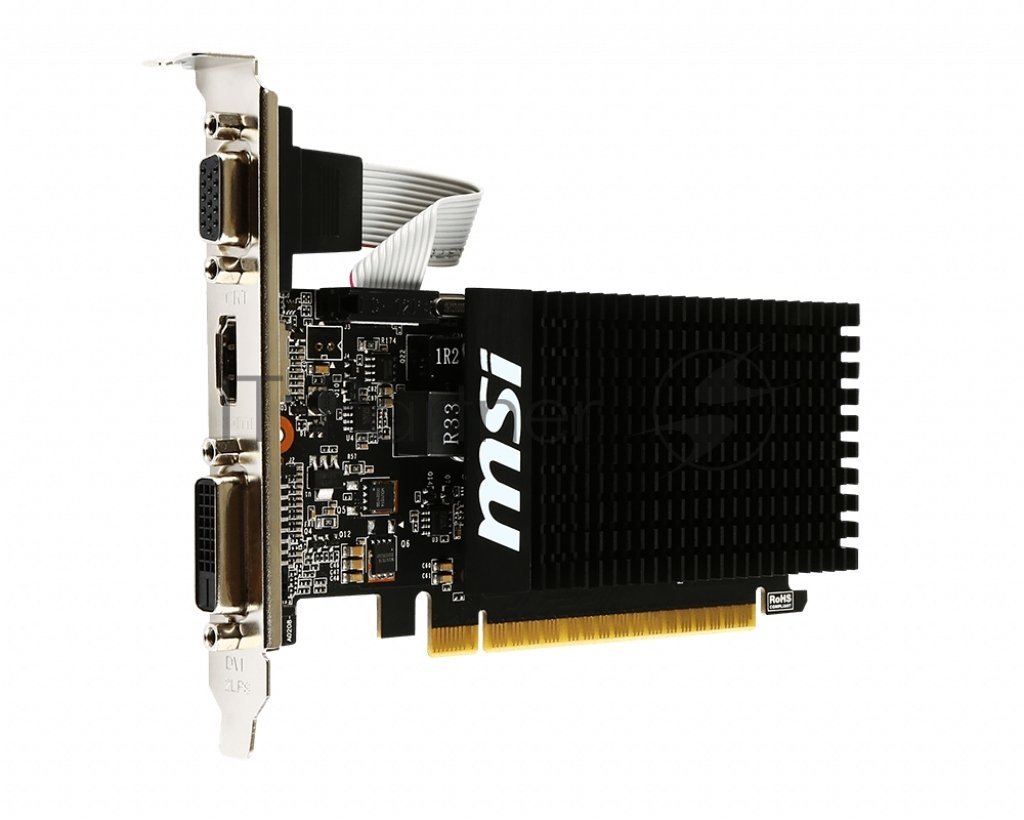 Видеокарта MSI GeForce GT 710, 2 GB DDR3, 64 bit, HDMI, DVI-D, VGA, GPU 954 MHz