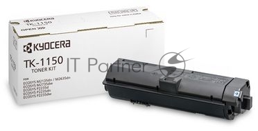 Картридж лазерный Kyocera TK-1150 (1T02RV0NL0) черный для M2135dn/M2635dn/M2735dw, P2235dn/P2235dw 3000 стр.