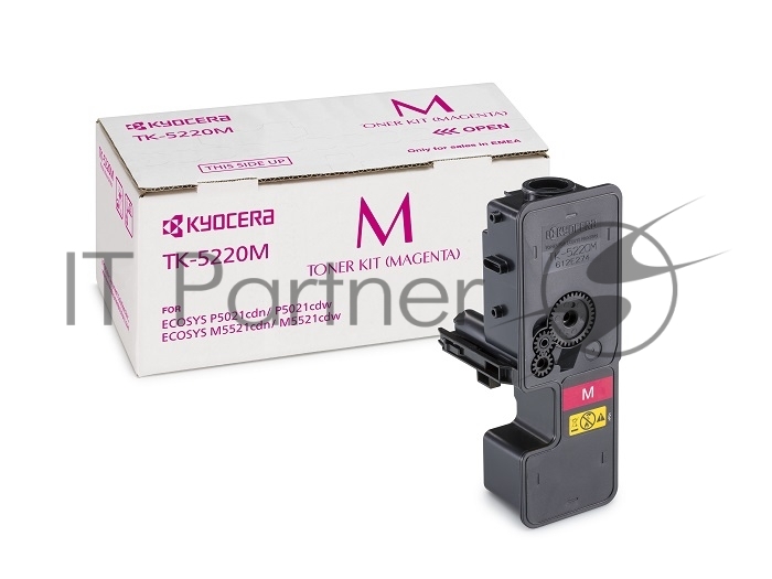 Картридж лазерный Kyocera TK-5220M (1T02R9BNL1) пурпурный для P5021cdn/cdw, P5026cdn/cdw, M5521cdn/cdw, 1200 стр.