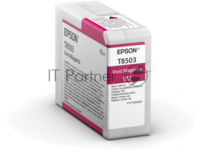 Картридж струйный Epson C13T850300 для Epson SureColor SC-P800, пурпурный