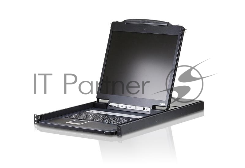 Переключатель KVM Aten CL1308N-ATA-RG switch, KVM, 1 user консоль LCD/ЖК 19" => 8 cpu/портов/port PS2/USB+VGA, с KVM-шнурами PS2 1х1.8м.;USB 1x1.8м.,