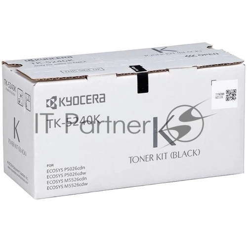 Картридж лазерный Kyocera TK-5240K (1T02R70NL0) черный для P5026cdn/P5026cdw, M5526cdn/M5526cdw 4000 стр.