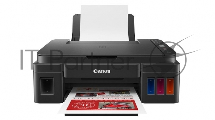 МФУ струйное Canon PIXMA G3410 (2315C009), A4, цветное, печ. 8.8 стр/мин (ч/б) 5 стр/мин (цвет), скан. до 19 стр/мин., 4800x1200 dpi (принтер) 1200х600 dpi (сканер), USB, Wi-Fi