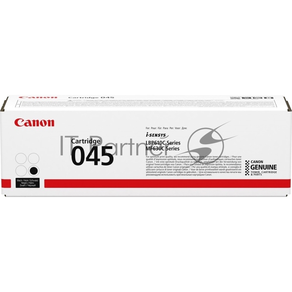 Картридж лазерный Canon 045BK черный, 1400 стр., для i-SENSYS MF631/633/635, LBP611