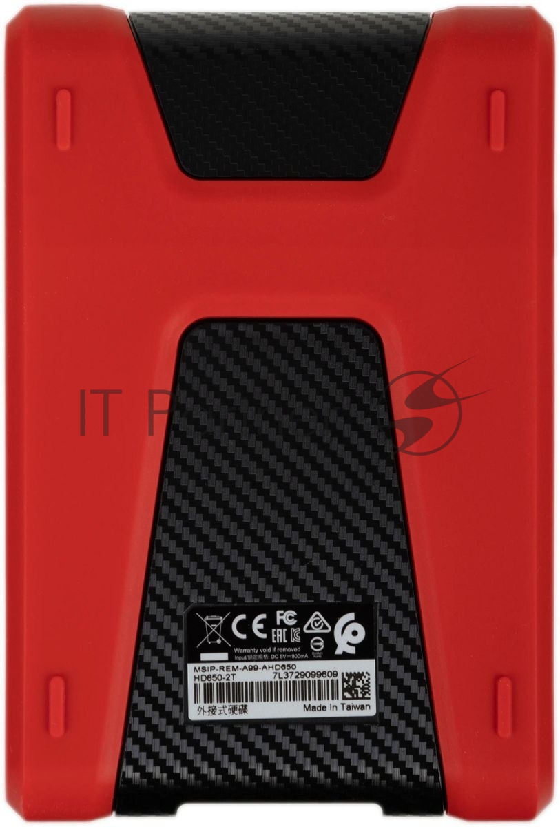 Внешний HDD 2.5" ADATA HD650, 2TB, USB 3.2 Gen 1 Type-A, 5400 rpm, красный