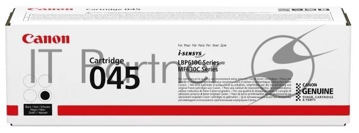 Картридж лазерный Canon 045BK черный, 1400 стр., для i-SENSYS MF631/633/635, LBP611