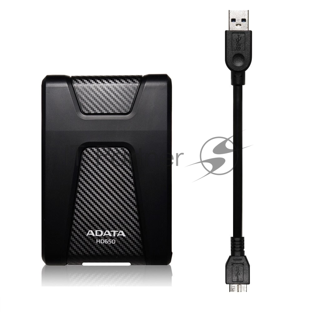 Внешний HDD 2.5" ADATA HD650, 2TB, USB 3.2 Gen 1 Type-A, 5400 rpm, черный