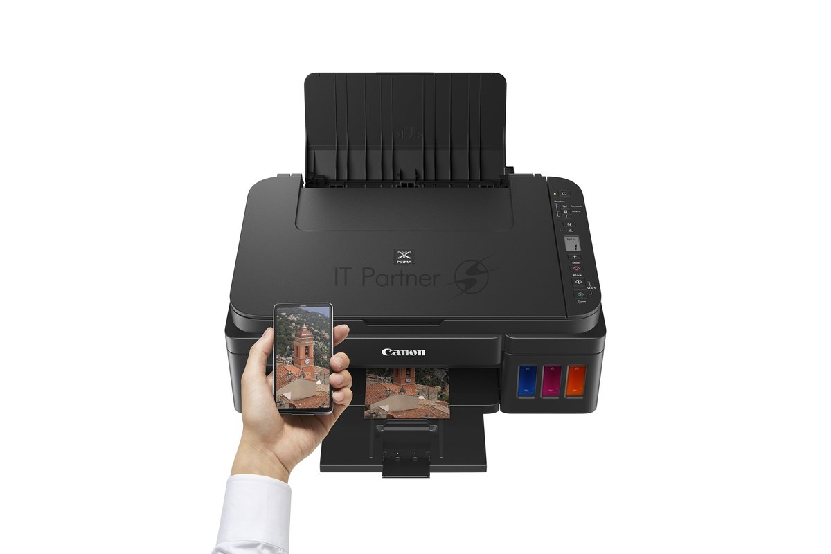 МФУ струйное Canon PIXMA G3410 (2315C009), A4, цветное, печ. 8.8 стр/мин (ч/б) 5 стр/мин (цвет), скан. до 19 стр/мин., 4800x1200 dpi (принтер) 1200х600 dpi (сканер), USB, Wi-Fi