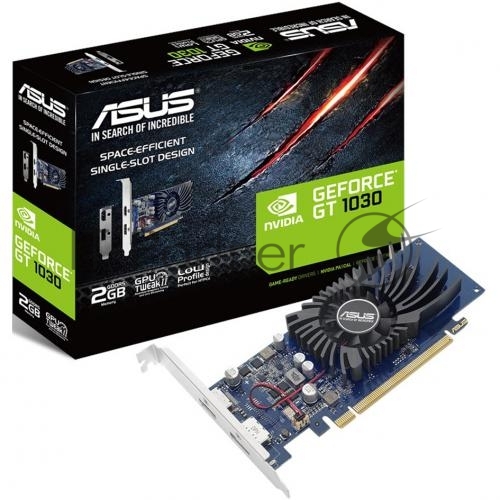 Видеокарта ASUS GeForce GT 1030, 2 GB GDDR5, 64 bit, DisplayPort, HDMI, GPU 1228 MHz