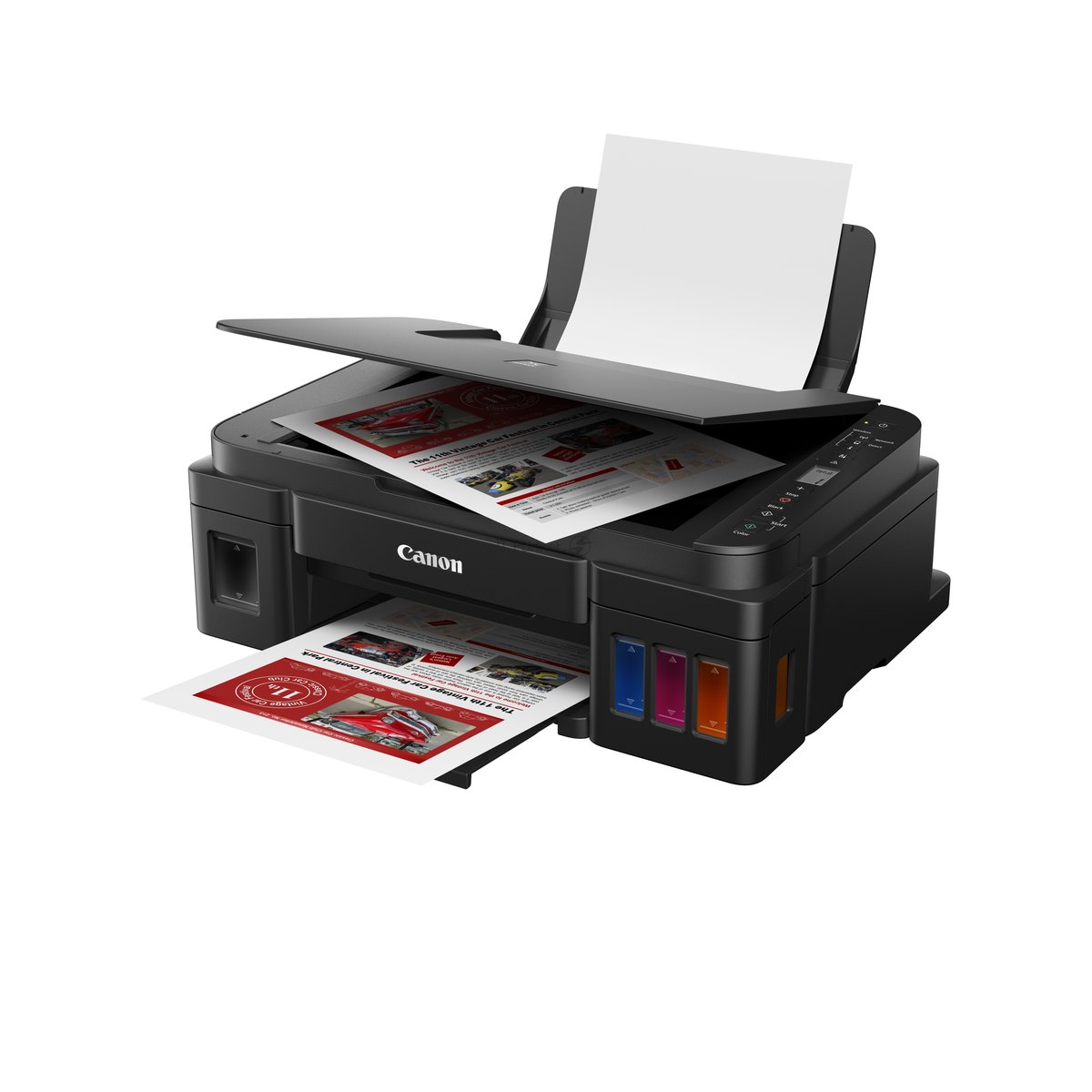 МФУ струйное Canon PIXMA G3410 (2315C009), A4, цветное, печ. 8.8 стр/мин (ч/б) 5 стр/мин (цвет), скан. до 19 стр/мин., 4800x1200 dpi (принтер) 1200х600 dpi (сканер), USB, Wi-Fi