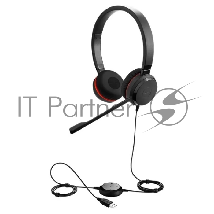 Гарнитура Jabra Evolve 20 SE Stereo MS чёрный, проводная, USB