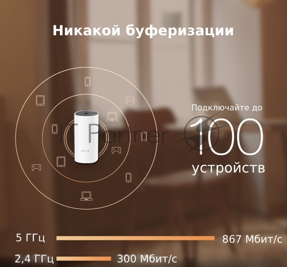 Роутер беспроводной TP-Link DECO M4 (DECO M4(2-PACK)) AC1200 10/100/1000BASE-TX (упак.:2шт)