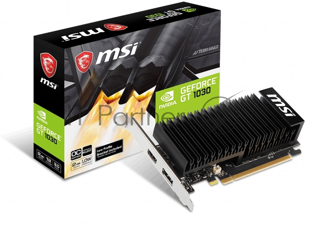 Видеокарта MSI PCI-E GT 1030 2GHD4 LP OC nVidia GeForce GT 1030 2048Mb 64bit DDR4 1189/2100/HDMIx1/DPx1/HDCP Ret low profile
