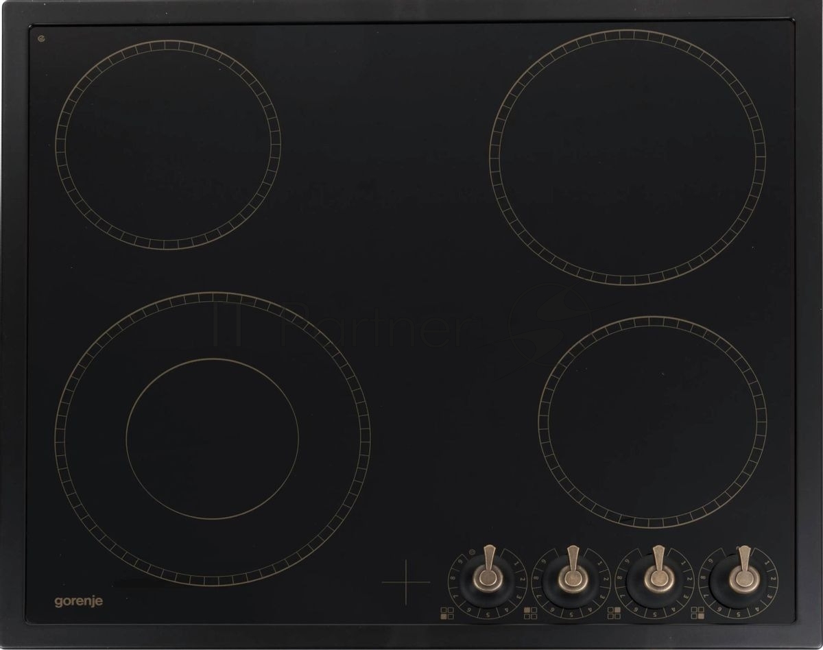 Электрическая варочная поверхность Gorenje EC642CLB, 4 конфорки, с зоной расширения, стеклокерамика, 6400 Вт
