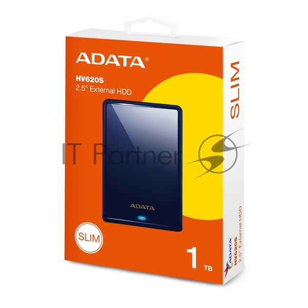 Внешний HDD 2.5" ADATA HV620S, 1TB, USB 3.2 Gen 1 Type-A, 5400 rpm, темно-синий