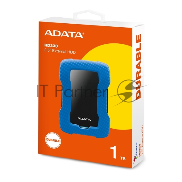 Внешний HDD 2.5" ADATA HD330, 1TB, USB 3.2 Gen 1 Type-A, 5400 rpm, синий
