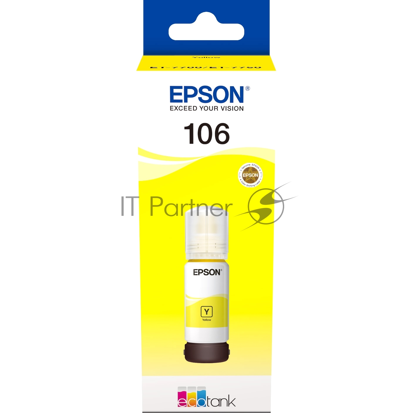 Чернила Epson 106Y C13T00R440 желтый (70 мл) для Epson L7160/7180