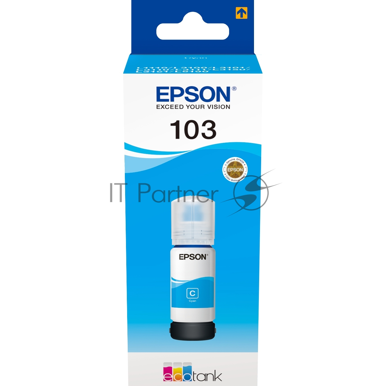 Чернила Epson 103C C13T00S24A голубой (65 мл) для Epson L3100/3110/3150