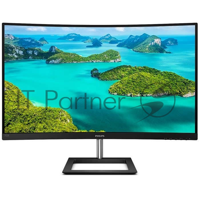 Монитор 31.5" Philips 322E1C VA 1920x1080, 75 Гц, 4 мс, 16:9, 250 кд/м2, 1xHDMI, 1xDP, изогнутый, 1x3.5 мм, черный