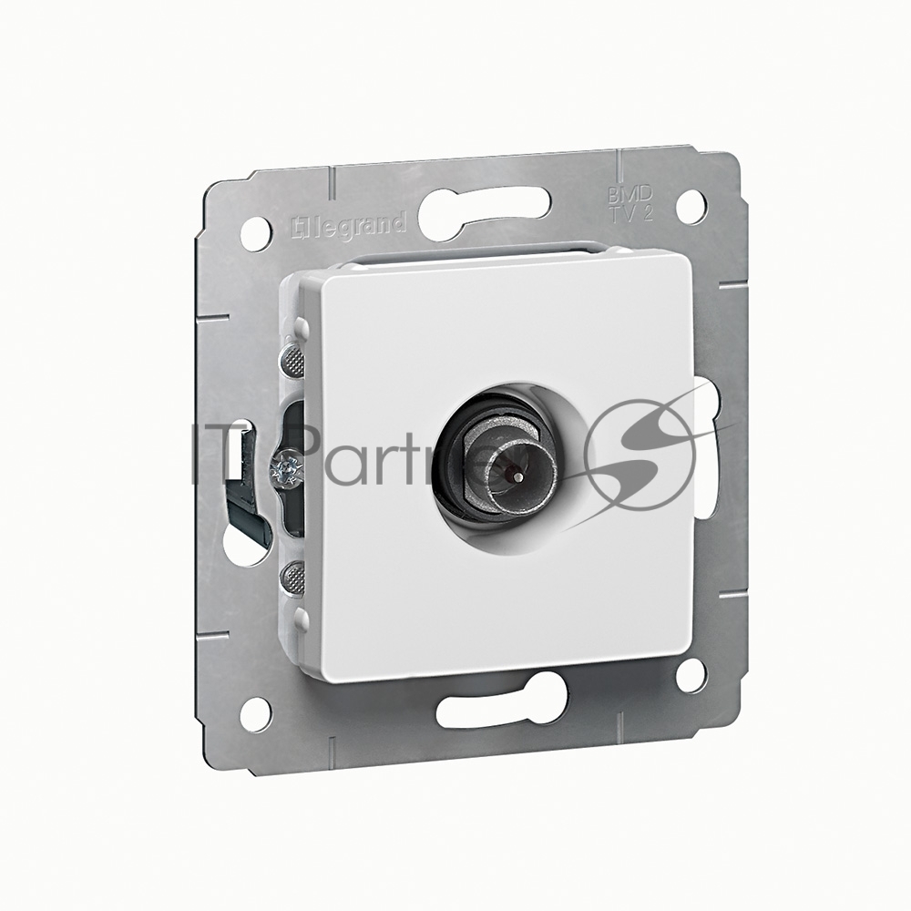 Legrand 773679 CARIVA Розетка телевизионная TV оконечная в  рамку белая (773679)