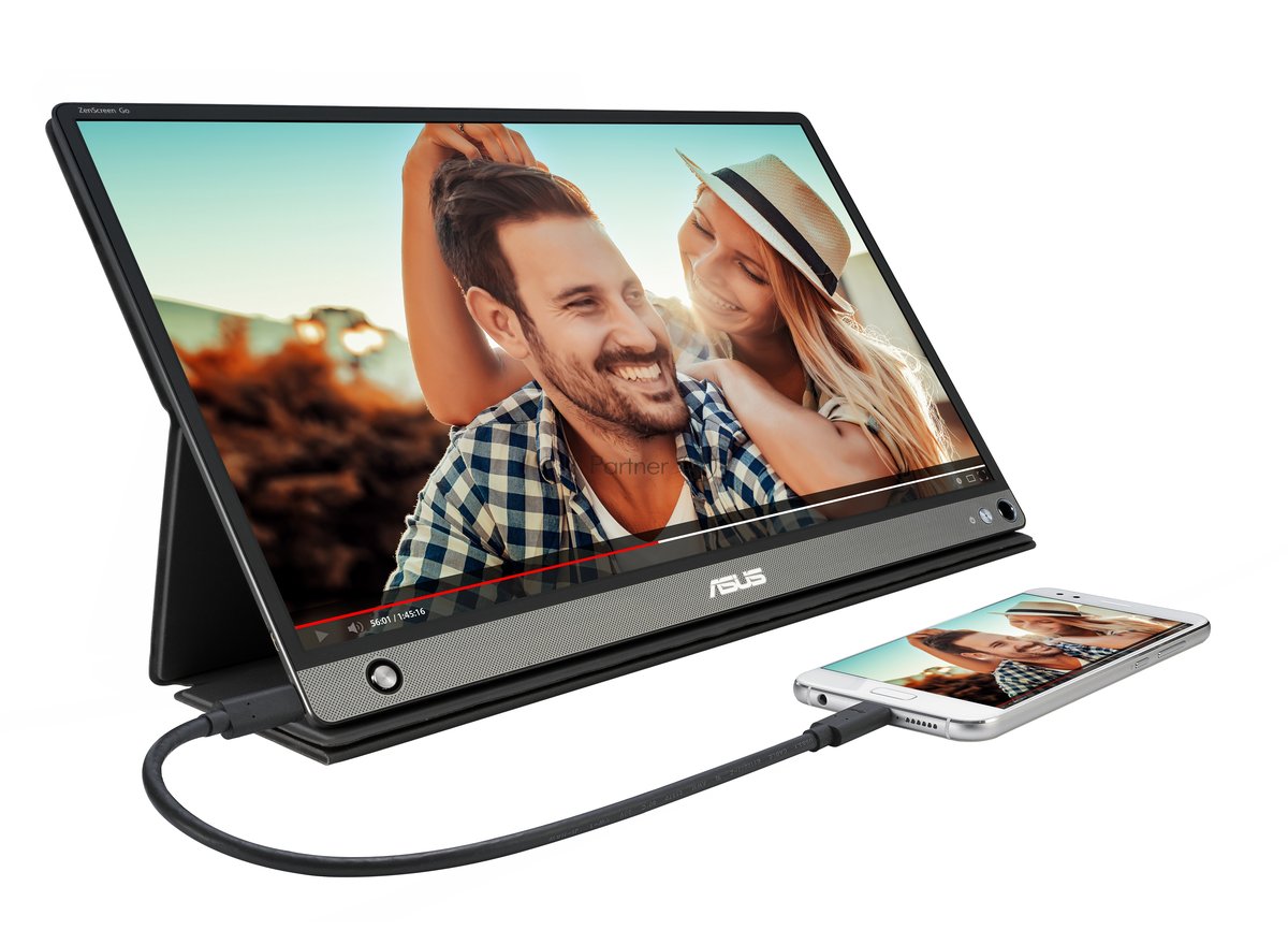 Монитор 15.6" ASUS ZenScreen MB16AHP IPS 1920x1080, 60 Гц, 5 мс, 16:9, 250 кд/м², micro HDMI, USB-C, динамики, черный