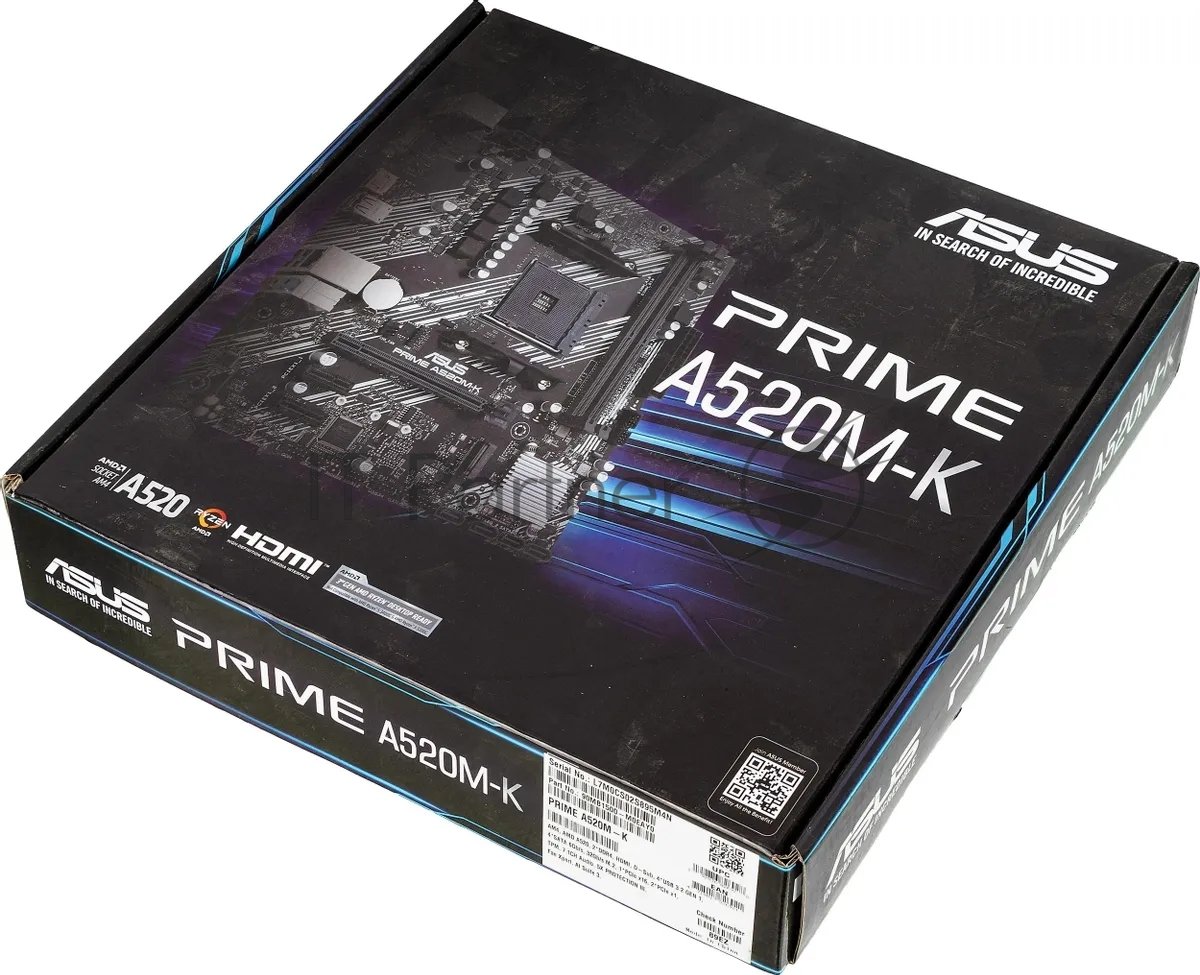 (Из ремонта, рабочий, гарантия 14 дней) Материнская плата ASUS PRIME A520M-K, AM4, AMD A520, 2xDDR4, 4xSATA, 1xM.2, 1xPCIe 3.0 x16, 1xPCIe x1, 1xHDMI, 1xVGA, 1x 1Gb LAN, 2xUSB-A 2.0, 4xUSB-A 3.2 Gen 1, 3x3.5 мм, 7.1, mATX