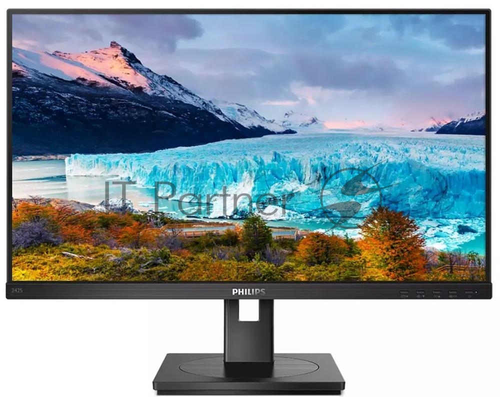 (Поврежденная упаковка, и вскрыта упаковка)  Монитор 23.8" PHILIPS 242S1AE/00 Black с поворотом экрана (IPS, 1920x1080, 75Hz, 4 ms, 178°/178°, 250 cd/m, 50M:1, +DVI,