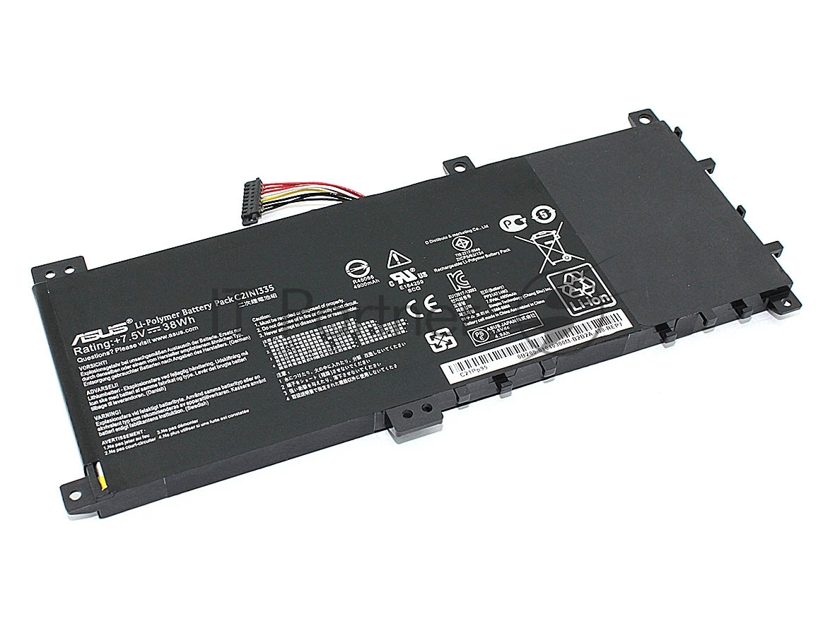 Аккумуляторная батарея для ноутбука Asus VivoBook S451 (C21N1335) 7.5V 38Wh