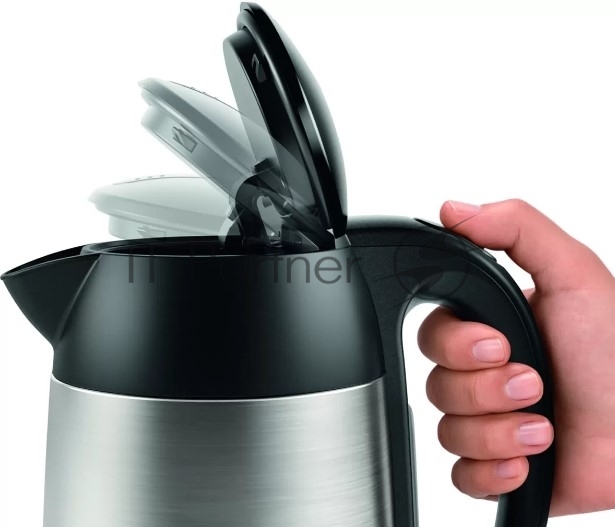 Чайник электрический Bosch TWK3P420 черный, 1.7 л, 2400 Вт, скрытый нагревательный элемент
