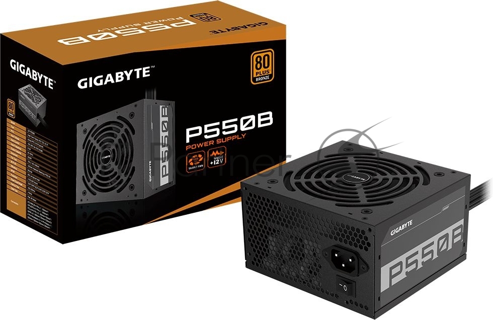 Блок питания Gigabyte GP-P550B, 550Вт, 80 PLUS Bronze, 120мм, черный