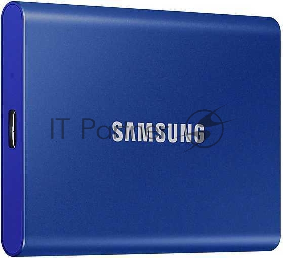 Внешний SSD Samsung T7, 2TB, USB 3.2 Gen 2 Type-C, R/W 1050/1000, синий
