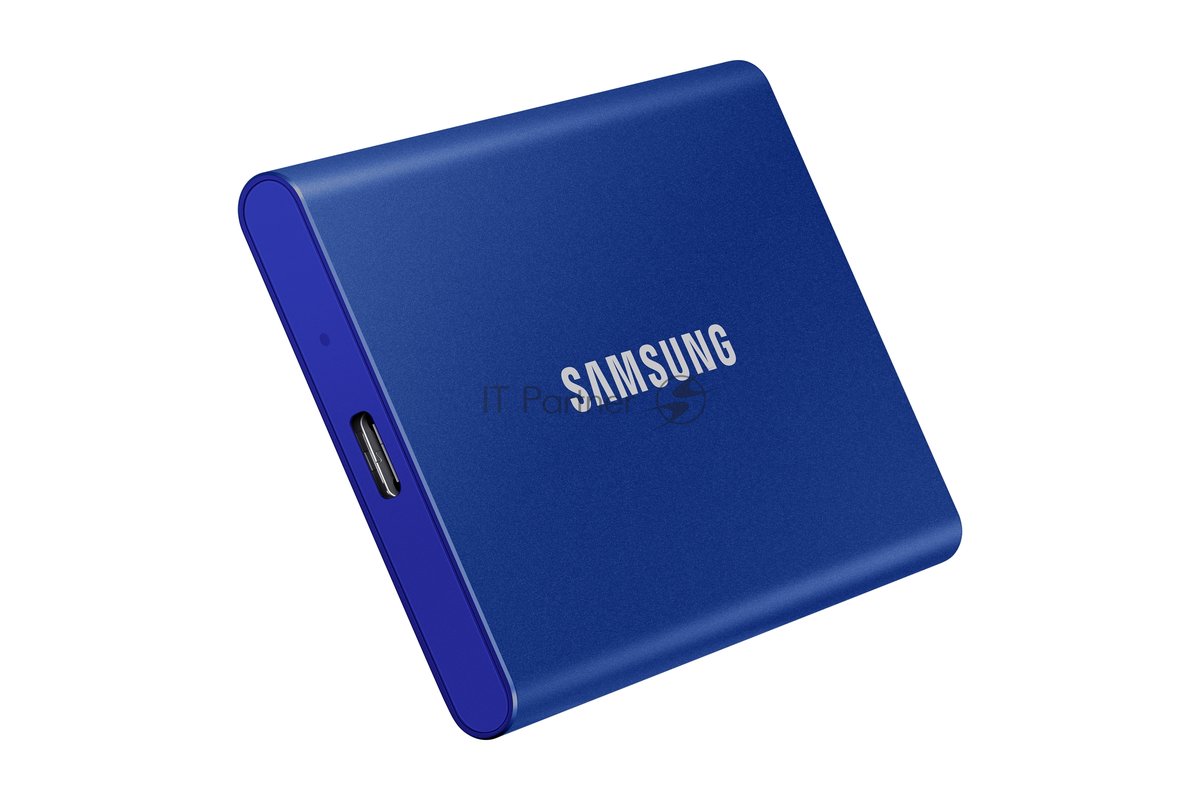 Внешний SSD Samsung T7, 1TB, USB 3.2 Gen 2 Type-C, R/W 1050/1000, синий