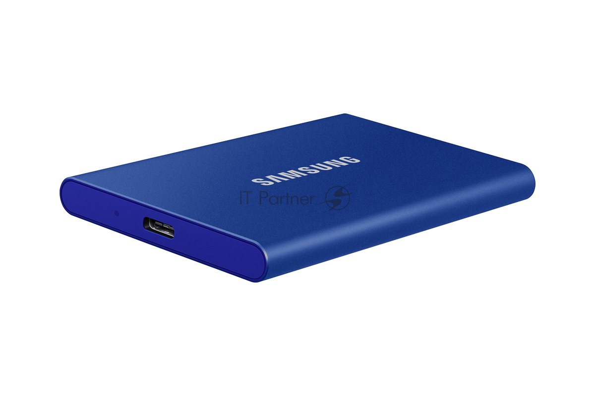 Внешний SSD Samsung T7, 1TB, USB 3.2 Gen 2 Type-C, R/W 1050/1000, синий