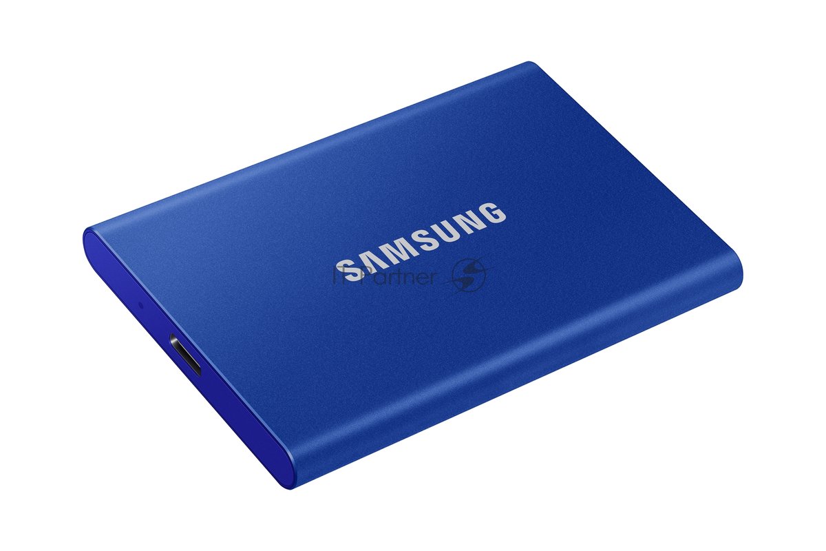 Внешний SSD Samsung T7, 1TB, USB 3.2 Gen 2 Type-C, R/W 1050/1000, синий