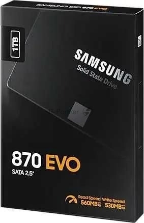 Накопитель SSD Samsung 870 EVO, 1Tb, SATA III, 2.5", R/W 560/530