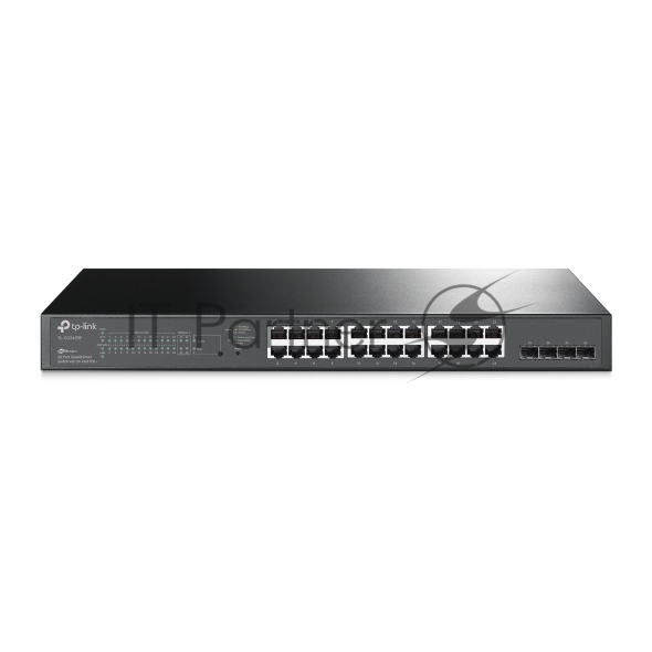 Коммутатор TP-LINK TL-SG2428P JetStream™ 28-портовый гигабитный Smart коммутатор с 24 портами PoE+, 24 гигабитных порта PoE+, 4 гигабитных SFP-слота, 802.3at/af, бюджет PoE — 250 Вт, стальной корпус 1U для монтажа в 19-дюймовую стойку