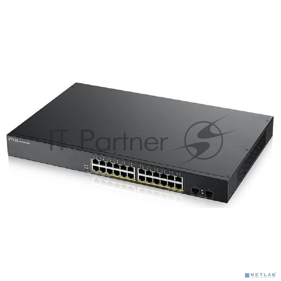 Коммутатор Zyxel GS190024HPV2-EU0101F, L2, 24×1GbE PoE+, 2×SFP, 170W, 1U