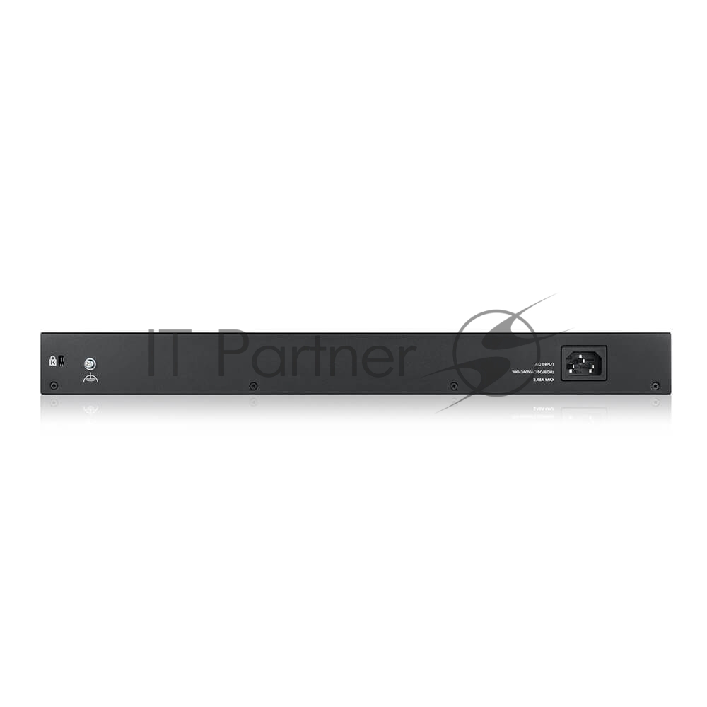 Kоммутатор Zyxel GS1900-48HPv2 Smart L2 PoE + switch, rack 19 ", 48xGE (24xPoE +), 2xSFP, PoE budget 170 W