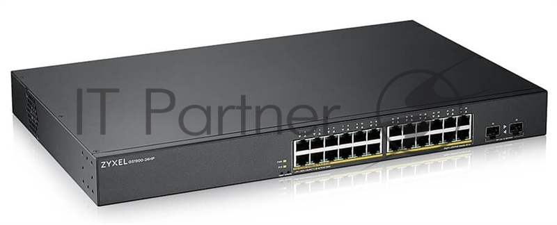 Коммутатор Smart L2 PoE+ Zyxel GS1900-24HPv2, rack 19", 24xGE PoE+, 2xSFP, бюджет PoE 170 Вт