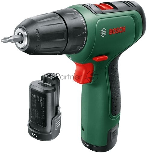 Дрель-шуруповерт Bosch EasyDrill 1200, 12 В, 1.5 Ач, 30 Нм, щеточный
