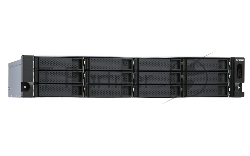 Полка расширения сетевого хранилища без дисков SMB QNAP TL-R1200S-RP SATA 6GB/s JBOD storage enclosure, 12-tray 3,5"/2,5" w/o HDD, 3 x SFF-8088, 2 PSU. Rackmount. W/o rail kit RAIL-B02