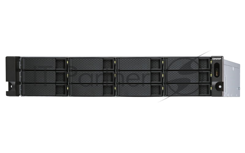 Полка расширения сетевого хранилища без дисков SMB QNAP TL-R1200S-RP SATA 6GB/s JBOD storage enclosure, 12-tray 3,5"/2,5" w/o HDD, 3 x SFF-8088, 2 PSU. Rackmount. W/o rail kit RAIL-B02