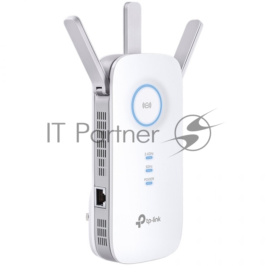 Усилитель сигнала TP-Link AC1900 Wi-Fi Range Extender 600 Mbps at 2.4 GHz + 1300 Mbps at 5 GHz; 3 × External Antennas, 1 × Gigabit Port, Wall Plugged; Tether App, WPS, Intelligent Signal Light, Access Control, Power Schedule, LED Control, RE/AP Mode, OneMe, MU-MIMO
